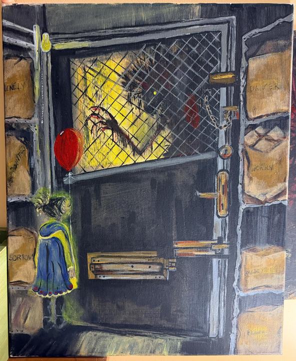 Asylum of the Gentle Unbroken (3 of 3), acrylic painting by JanieBee